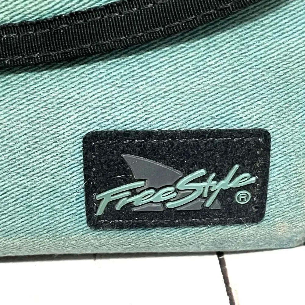 Freestyle Teal Tri-Fold Wallet Nylon Surf Skate Y2K Organizer Vintage